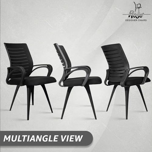 Image of ROSE Elite | 3 Years Brand Warranty | Ergonomic Office Chair, Study, WFH, Revolving, Rolling, Desk, Task, Laptop, Student Chair (Black, Elite MB Reception)