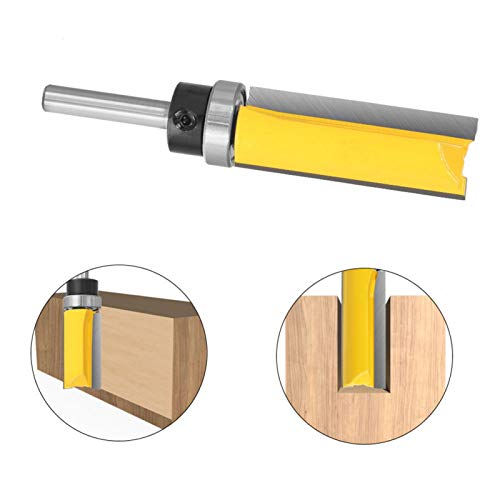 1/4x3/4x50,8 Flush Carpinteiro de alta dureza Fresa Fresa Trim Router Bit para aparar