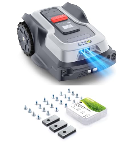 Image of T1200Pro Wire-free Robot Lawn Mower with 24 Replacement Blades, Automatic Robot Mower for 0.37 Acre, RTK+Vision, AI Obstacle Avoidance, Adjustable Cutting Height Multi-Zone Mowing Robotic Mower