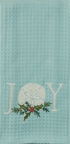 Kay Dee Designs Holiday Joy Sand Dollar Embroidered Waffle Towel