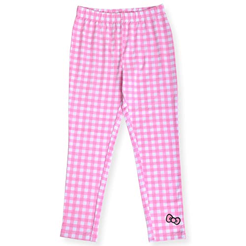 Hello Kitty Girls 2-Piece Fashion Tee Shirt And Active Capri Legging Set Ruffle Top And Tight Stretch Ankle Length Yoga Pants For Little Girls (White, 7) #TOP2