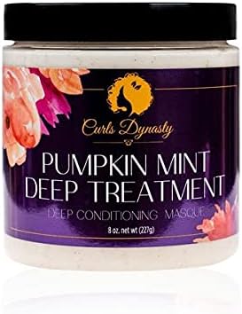 Curls Dynasty Pumpkin Mint Deep Treatment Masque Moisturizing Deep Conditioning Hair Mask For Curly Hair For Stronger Healthier Nourished Hair