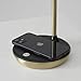 Brightech Ezra Office Desk Lamp – Wireless Charging Pad and Color Temperature Changing Light Options – Living Room or Den Table Light for Art Deco, Mid-Century, Contemporary Décor - Brass