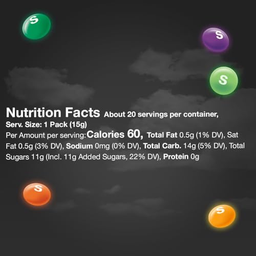 SKITTLES Shriekers Sour Fun Size Chewy Halloween Candy, 10.72oz