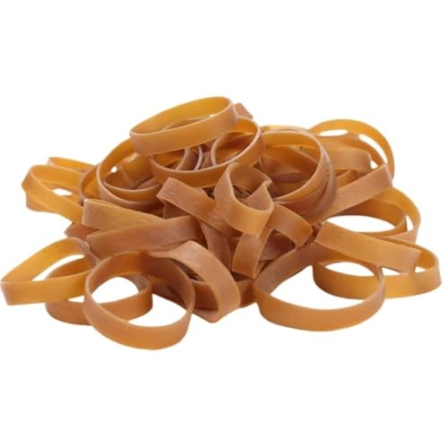 Bandas elasticas de goma marron ideales para ordenar los papeles de la oficina y el hogar