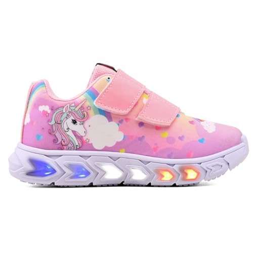 Tenis Infantil De Led Feminino Unicornio Calce Facil Meninas, foto 1