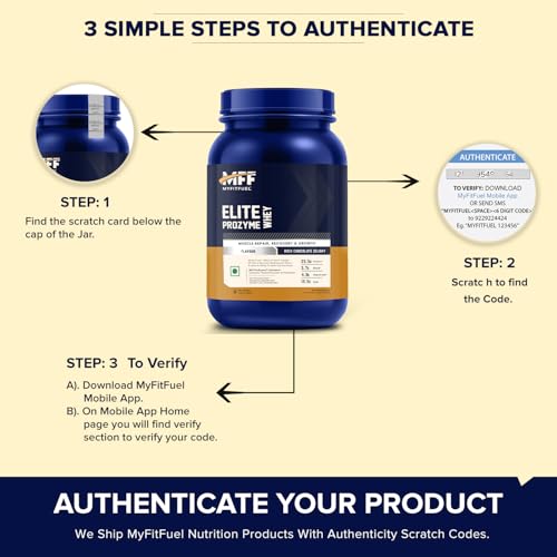 Image of MyFitFuel Elite ProZymes Whey Isolate Primary Source, Hydrolyzed Whey | Clinical Trial Enzyme & Probiotics For Faster Digestion Enhanced Absorption & Gut Health (Cookie & Cream, 1 Kg)