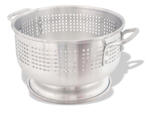 Crestware 12-Quart Weight Aluminum Colander, Medium, 1, Metalic