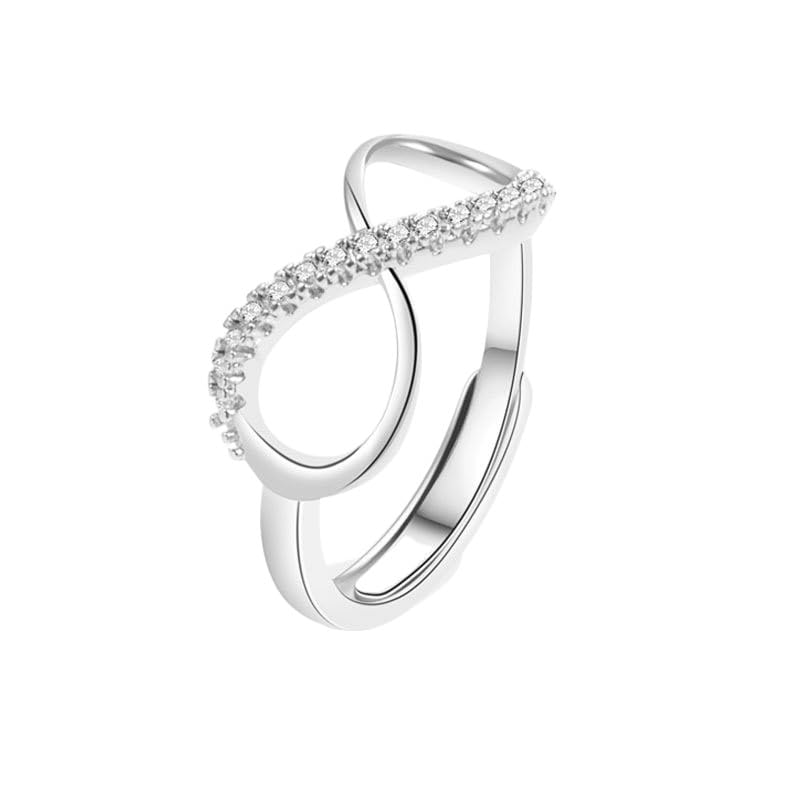 myki Whispered luster Infinity Adjustable Ring For Women & Girls-picture-10