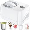 Sorbetière Electrique avec Compresseur, Auto-refroidissan Machine a Glace, Turbine à Glace 1L, avec Gradué/Spatule/Recette, pour Fait de Crème Glacée/Gelato