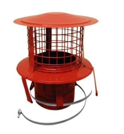 Pot Hanging Solid Fuel Chimney Liner Cowl 5" (125mm) Terracotta