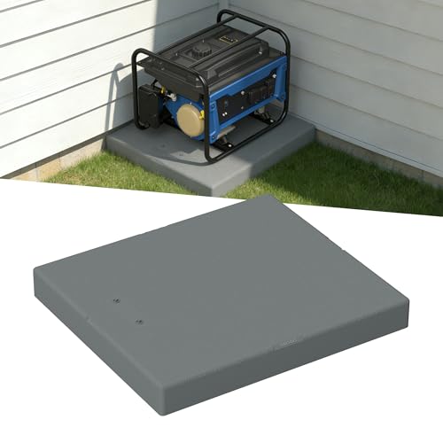 Cestluck Mini Split Pad for Condenser: 24"W x 24"L x 3"H Inch Ductless Air Conditioner Ground Base, Anti Vibration Equipment Pad Portable Outdoor for Minisplit AC Condenser Heat Pump System HVAC, Grey
