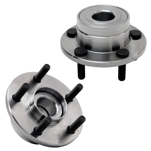 Image of Detroit Axle - Front 2pc Wheel Bearing Hubs for Ford 1990-1993 Cougar, 1989-1990 Thunderbird Mercury Cougar, 2 Wheel Bearing and Hubs Assembly Replacement