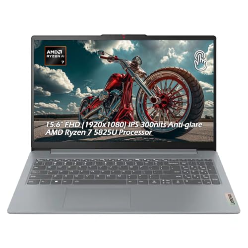 Image of Customized Laptop, Created Using Lenovo IdeaPad Slim 3 Laptop, AMD Ryzen 7 5825U, 15.6 inch FHD IPS Anti-Glare Touch, 16GB RAM 2TB SSD, Bluetooth, Wi-Fi6, Webcam, Win11, Arctic Grey, Business