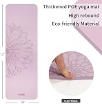HAHE Yoga Mat Thick 8MM 1/3" Eco-Friendly POE Non Slip Pilates Mat | High Rebound Yoga Mat, Anti-Tear & Sweat-Resistant for Fitness, Home, Workouts, Exercises Mats 72"x24"with Carrying Strap