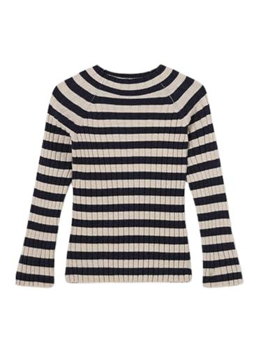Mayoral Rib Mockneck Sweater for Girls Navy