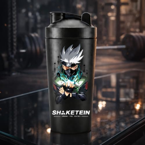 Image of Stainless Steel Gym Shaker Bottle 750ml | Leak Proof Protein Mixer Shaker | BPA Free | Metal Sports Water Bottle for Gym, Workout & Fitness (ka 01-BLACK)