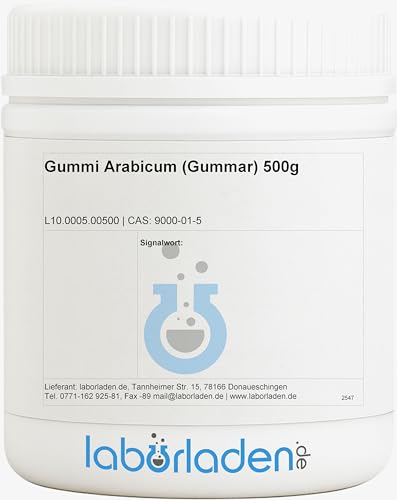 500 g de goma de arabcio, polvo fino (goma, para laboratorio, taller, alimentos).