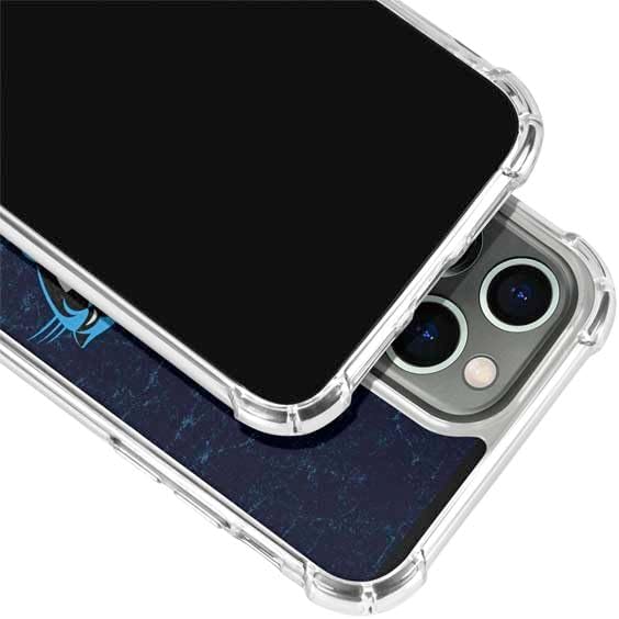 Skinit Clear Phone Case Compatible with iPhone 13 Pro Max - Officially Licensed NFL Carolina Panthers Distressed Design