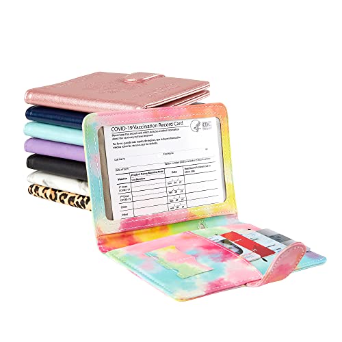 Cynure Rfid Blocking Passport Cover And Cdc Vaccine Card Holder Combo Leather Travel Passport Case For Men & Women, Leopard #TOP6