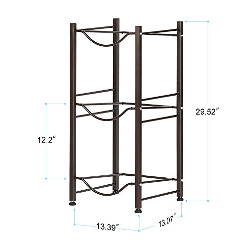 3-Tier Jug Holder 5 Gallon Water Bottle Storage Rack Bottle Holder Cooler Jug Rack Detachable Heavy Duty Water Dispenser Accessory Stainless Steel