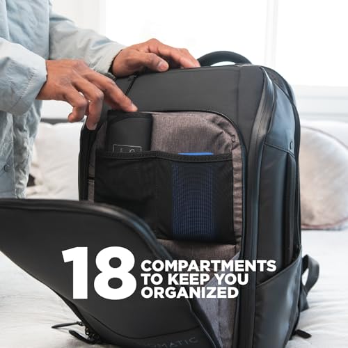 NOMATIC 14L Travel Pack - Water Resistant Laptop Bag - TSA-Ready Expandable Backpack (Black)3
