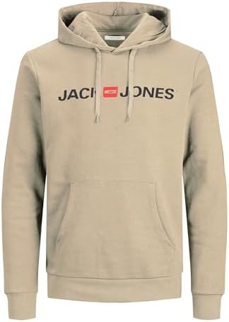 Sweat à Capuche Jack & Jones Homme Gris Logo - Taille XL - Occasion Très Bon état - Cordon Manquant