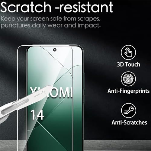 Image of JGD PRODUCTS for Xiaomi Mi 14 5G | Mi 14 Premium Original HD curved Edge to Edge Tempered Glass