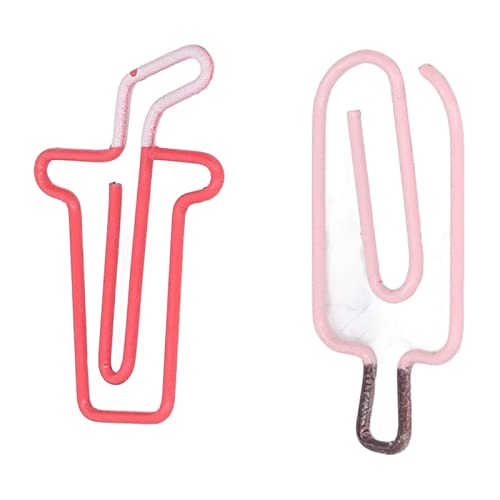 Clipes de Papel Fofos, Clipes de Papel Metálicos Estilo Fofo à Prova de Ferrugem 100 Peças Duráveis