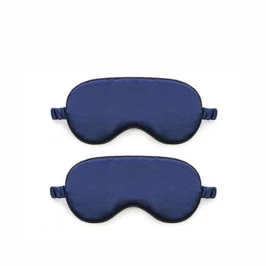 Kit com 2 Máscaras de dormir com enchimento de camada dupla e tira elástica para uma noite de sono perfeita (Azul)