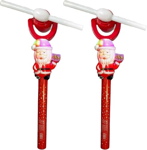 DIOXSTAR Santa Windmill Glowing Stick, Lightweight, Durable Construction, Ensures Easy Handling, Long-Lasting Fun, Hand-Eye Coordination, Imaginative Play