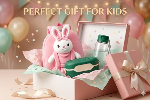 Image of Cartoon Plush Kids School Bag 2-6 Years | Soft Toy Backpack for Boys & Girls | Toddler Nursery Preschool Bag | Lightweight Adjustable Straps