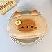 Super Cute Lovely Lucky Bread Toast Cat Pencil Case, Big Capacity Large Soft Plush Happy Kitty Fluffy Clothes Zipper Pencil Box Case, Makeup Bag Office Storage Holder Pouch Pen Bag -Siamese Cat