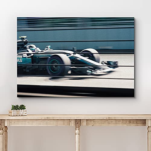 Wall26 Canvas Print Wall Art F1 Racing Car Zooms By Sports Athletes Photography Realism Contemporary Scenic Urban Multicolor Ultra For Living Room, Bedroom, Office - 12"X18" #TOP2