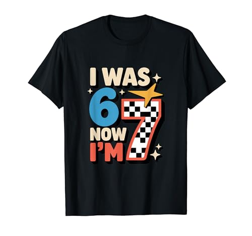 I Was 6 Now I'm 7 Retro Racing �o�[�X�f�[�p�[�e�B�[ 6 7 �~�[�� T�V���c