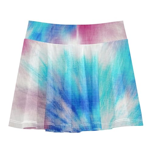 Toddler Tennis Skirts Tie Dye Pastel Girls' Shorts Athletic Skorts 2 in 1 Butterfly Skirt 4t2