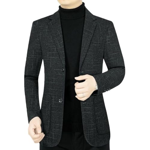 Blazer décontracté en laine pour homme au tissage premium d'hiver