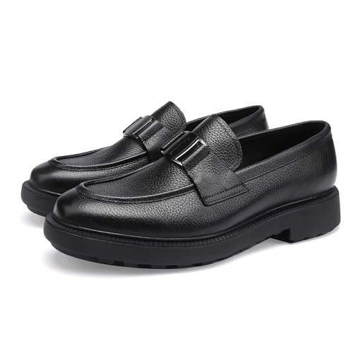 Image of Dress Shoes for Men,Classicial Leather Loafers Slip on Formal Business Shoes Penny