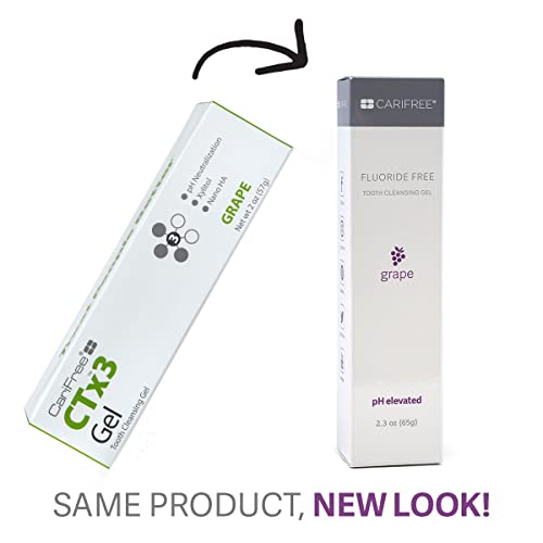 Carifree Fluoride Free Gel (Grape): Nano Hydroxyapatite Toothpaste | Neutralizes Ph | Freshens Breath And Moistens Mouth | Dentist Recommended For Oral Care | Toothpaste Replacement #TOP1