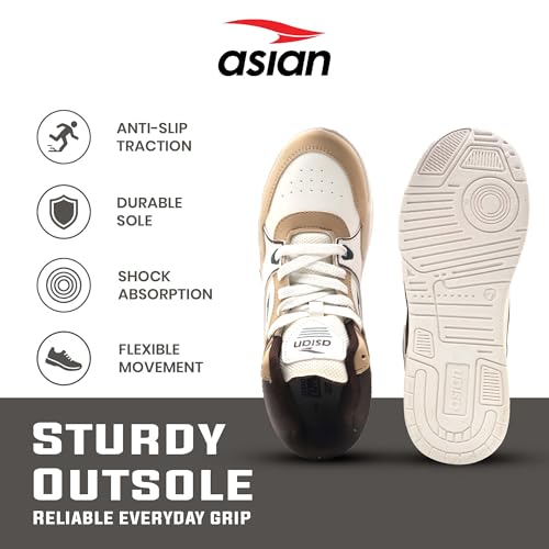 Image of ASIAN Tango-11 Men's High Top Sneakers | Stylish & Lightweight Lace-Up Shoes | Cushioned Sports Sneakers for Men | Ideal for Casual, Daily Use & Travel