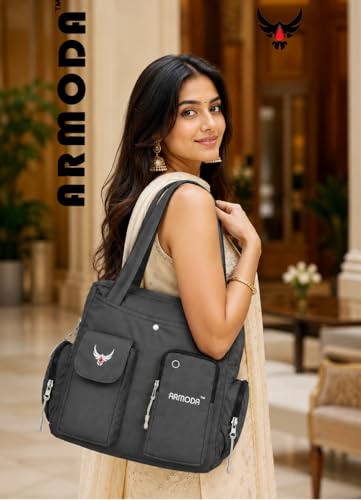 Image of ARMODA Double Pockets Glamour: Stylish Shoulder Bag for Ladies