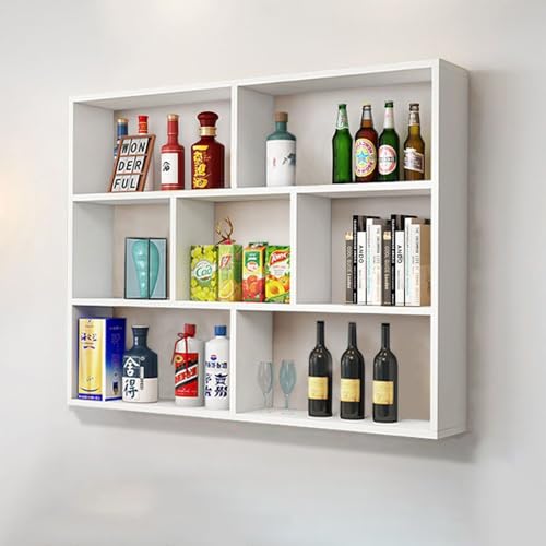 Soporte para botellas de vino para pared 100x15x100cm blanco