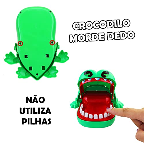 Jogo Crocodilo Morde Dedo Infantil De Mesa Brinquedo Jacaré Dentista Pegadinha Presente Para Criança