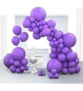 Zingnify Purple Balloons, 150 pcs Different Sizes Pack of 18 Inch 12 Inch 10 Inch 5 Inch Lavender...