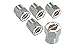Harley-Davidson Chrome Valve Cap Covers with Color Bar & Shield