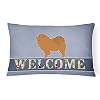 Caroline’s Treasures BB5555PW1216 Chow Chow Welkom Canvas stof decoratief kussen, 12 “x 16”, veelkleurig