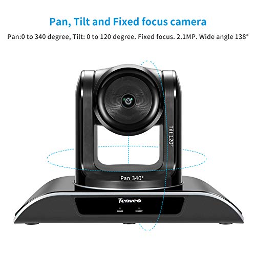 Tenveo Conference Room Camera Full HD 1080p Camera with 138°Wide Angle USB Conference Camera for Small Meeting Rooms (TEVO-VHD1080 Pro) - Thumbnail 2