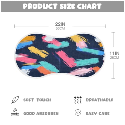 Colourful Graffiti Burp Cloths Cotton Baby Washcloths,Large 22x11in Burping Cloth Absorbent and Soft for Newborn Baby Boys and Girls,1 Pack4