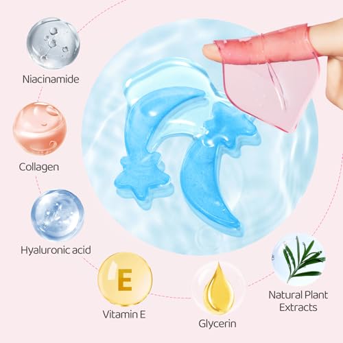 InfiniteRelax 30PCS Lip Masks & Gel Eye Masks,Crystal Collagen Eye Patches for Puffy Eyes, Moisturizing& Reducing Fine Lines Dark Circle Eye Patches for Women Men — view 5