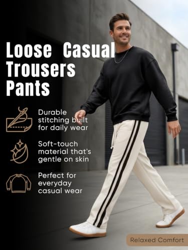 Image of GRECIILOOKS Men's Loose Mid Rise Casual Trousers Pants | Regular | Sports Stylish Track Pant | Sweatpants (Available in Plus Size)